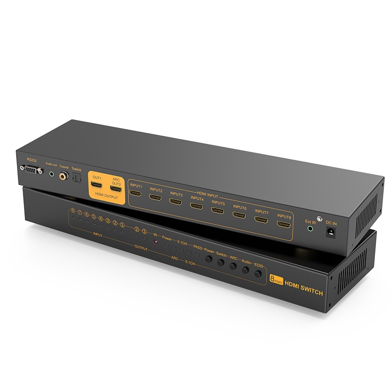 HDMI切换器8进1出/2出812H