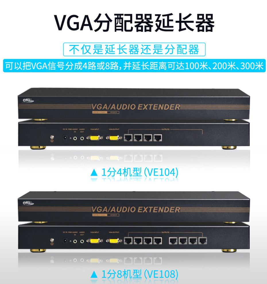 VGA四路延长器VE104